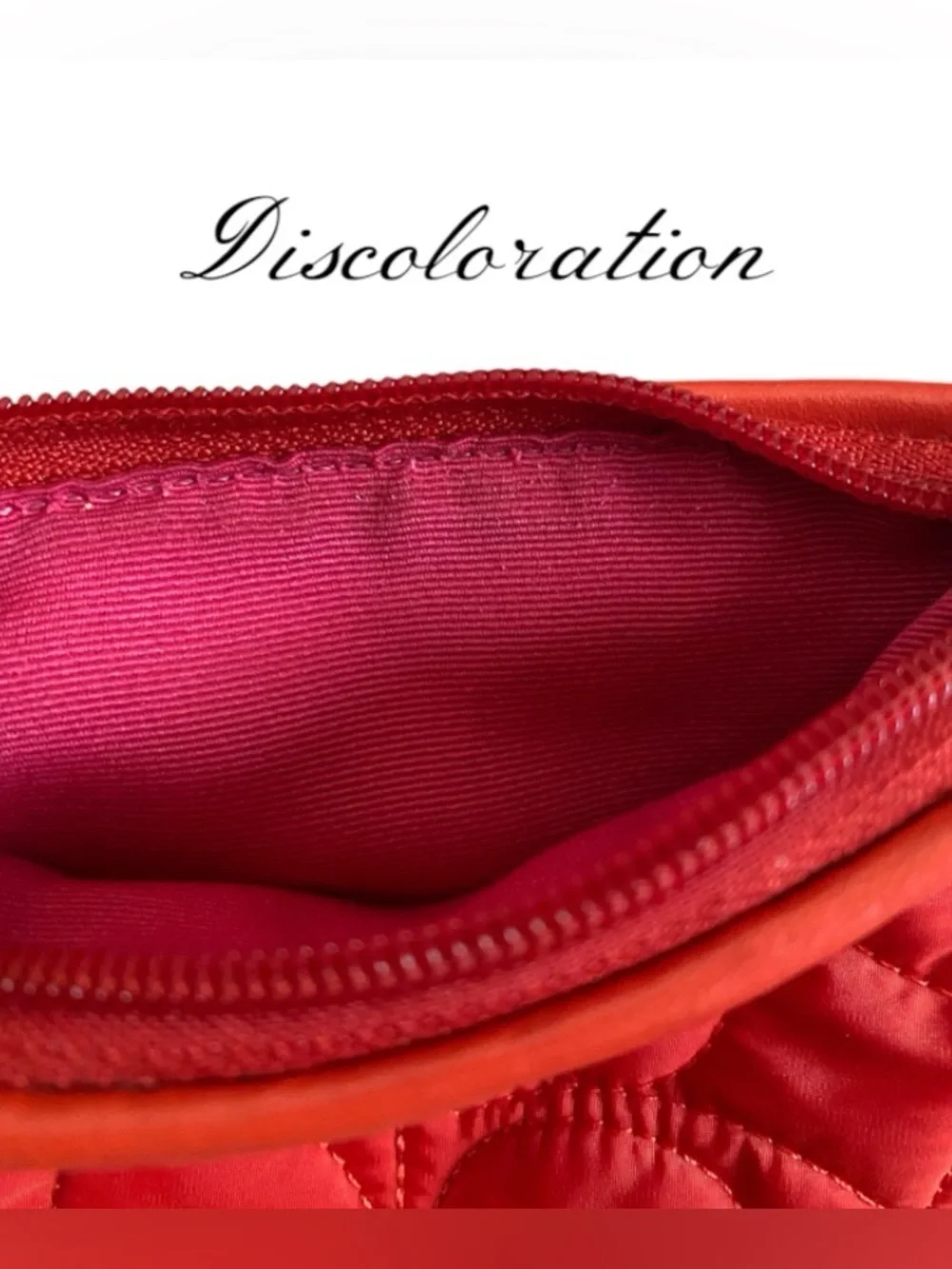 Coach quilted nylon zip around turnlock wristlet